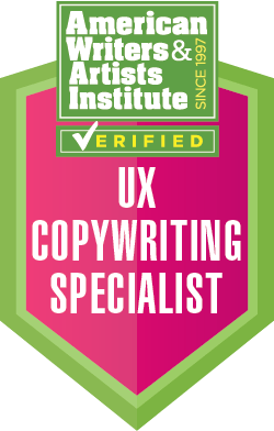 AWAI's UX Copywriting Specialist Badge