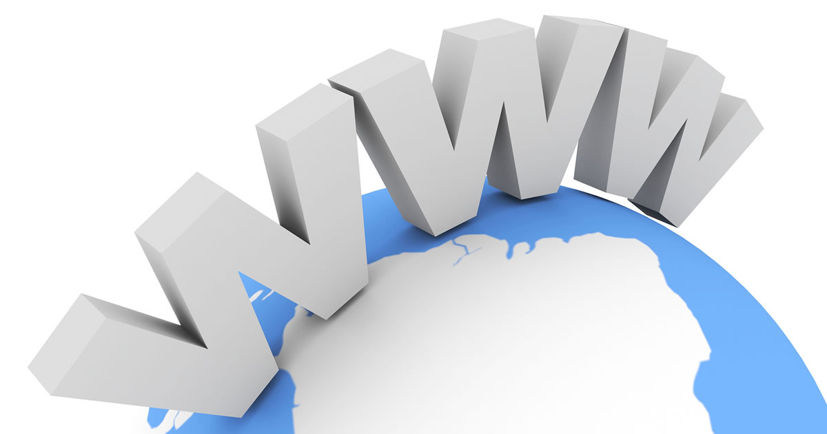 World Wide Web opportunity — large WWW designation on top of world globe