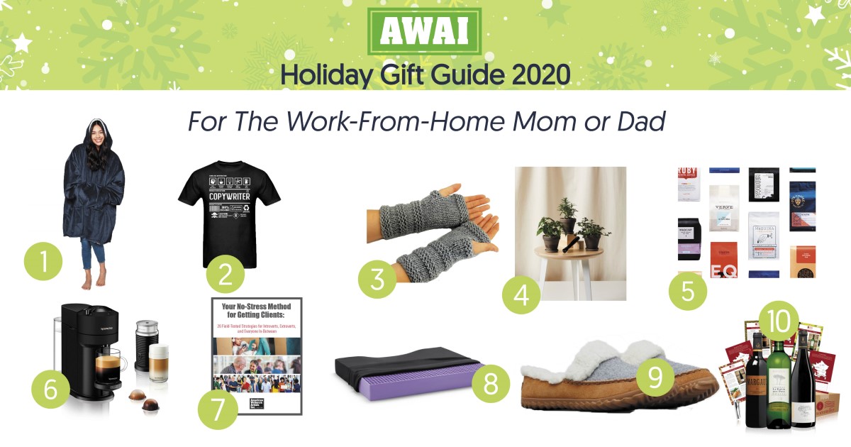 holiday gift guide for work from home mom or dad