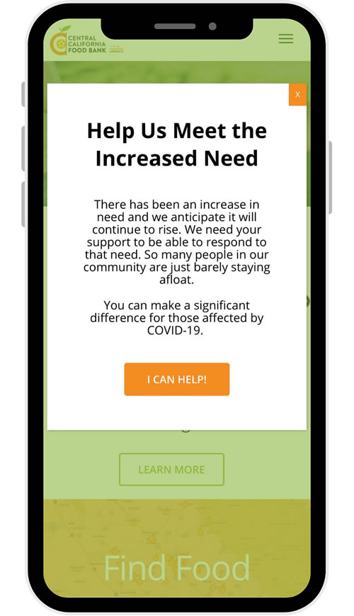 CC Food Bank mobile phone screenshot