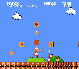 Screenshot of Super Mario Bros game