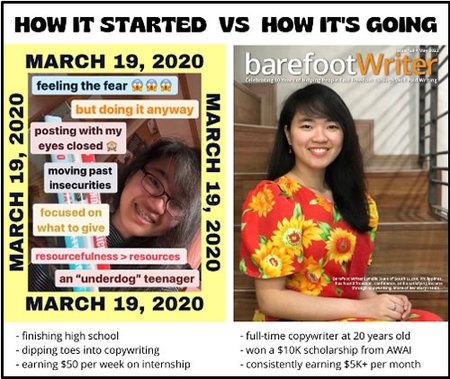 Lynelle Suan How it Started vs. How It’ s Going Copywriting Career Recap photo