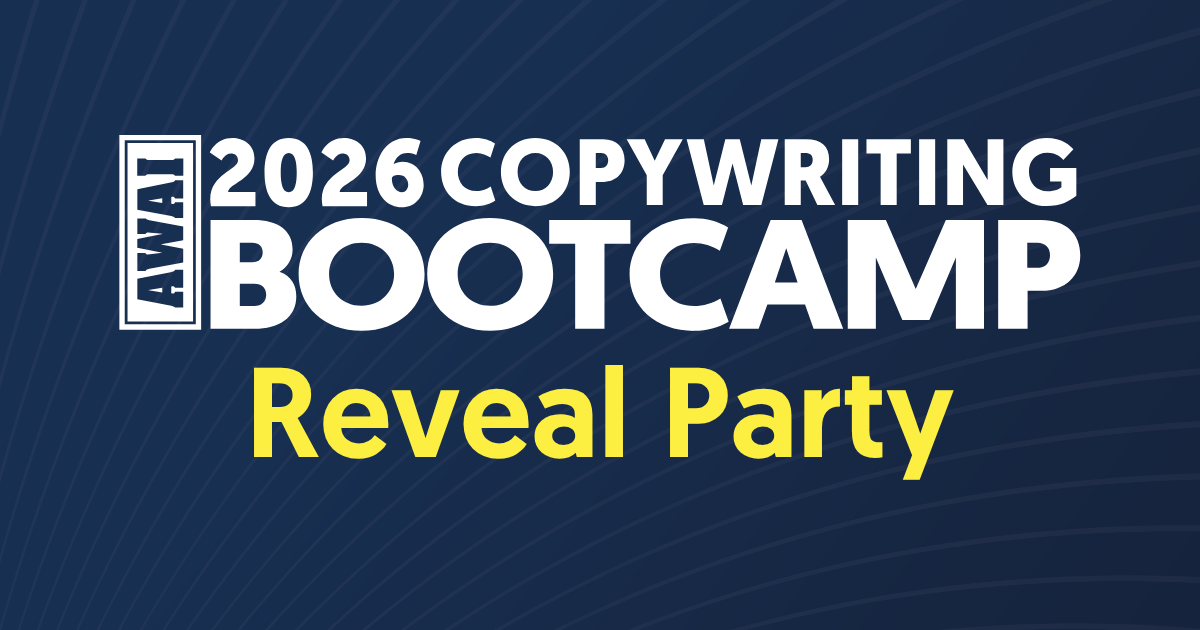 2026 AWAI Copywriting Bootcamp Reveal Party