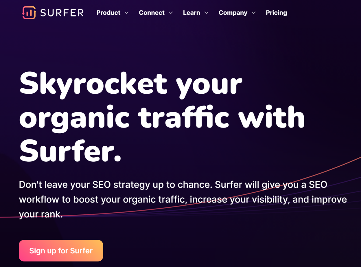 Surfer SEO Signup Page